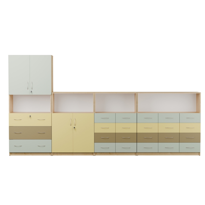 Zestaw regałów szkolnych JT Color 2 | Certyfikowane Meble Szkolne