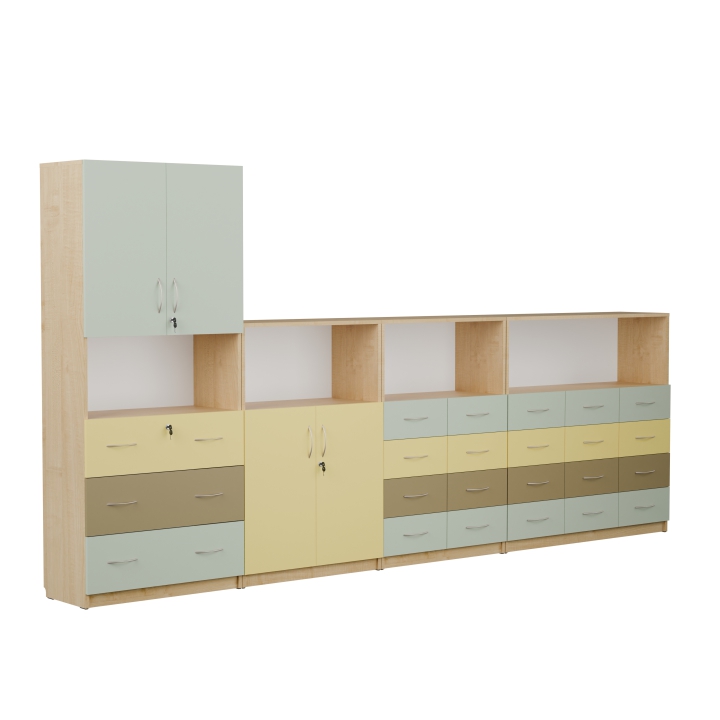 Zestaw regałów szkolnych JT Color 2 | Certyfikowane Meble Szkolne