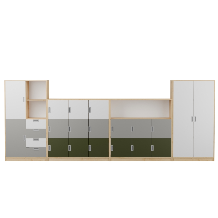 Zestaw regałów KOLOROWE SKRYTKI PLUS KSP3 | Darmowa dostawa dla szkół publicznych