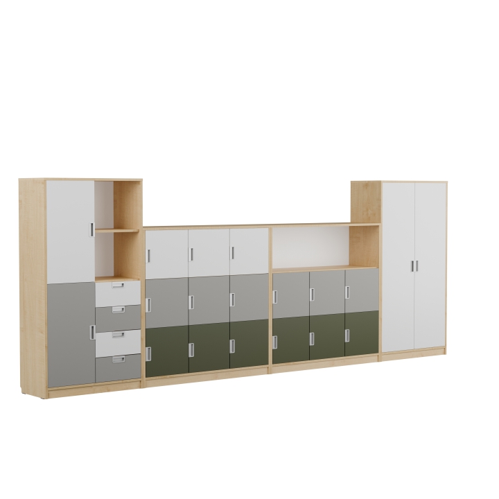 Zestaw regałów KOLOROWE SKRYTKI PLUS KSP3 | Darmowa dostawa dla szkół publicznych