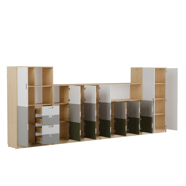 Zestaw regałów KOLOROWE SKRYTKI PLUS KSP3 | Darmowa dostawa dla szkół publicznych