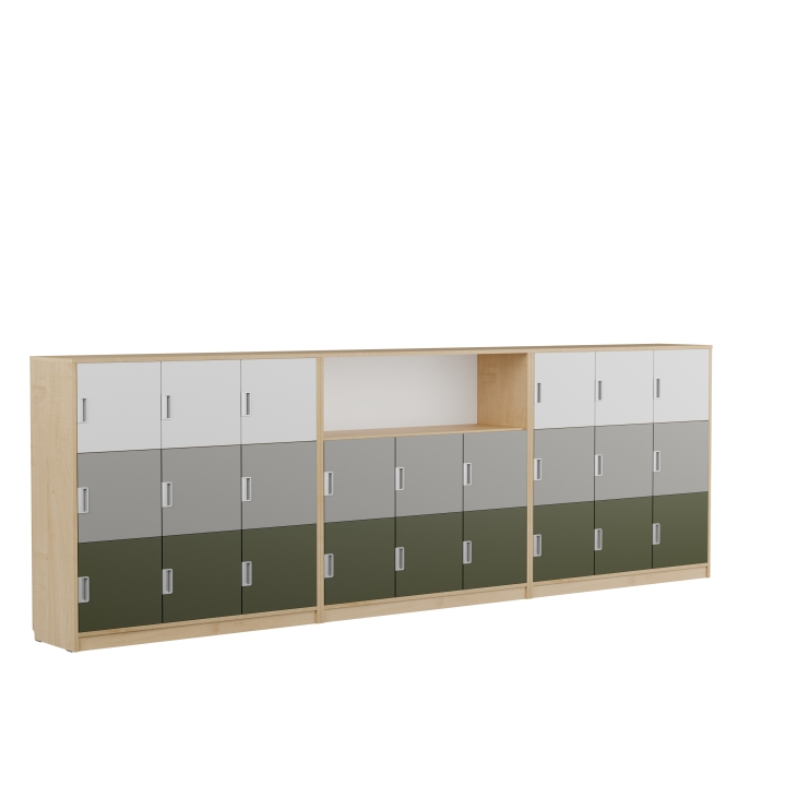 Zestaw regałów przedszkolnych KOLOROWE SKRYTKI PLUS KSP4