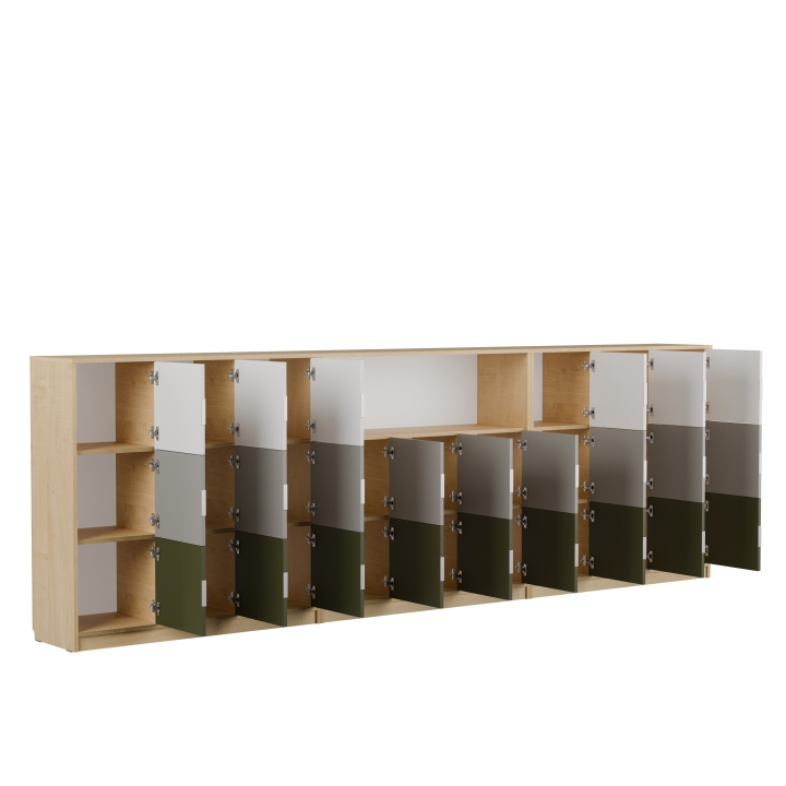 Zestaw regałów przedszkolnych KOLOROWE SKRYTKI PLUS KSP4