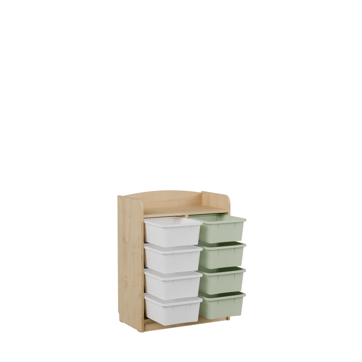 Regał szkolny z pojemnikami Kubuś AN11B | Producent mebli szkolnych