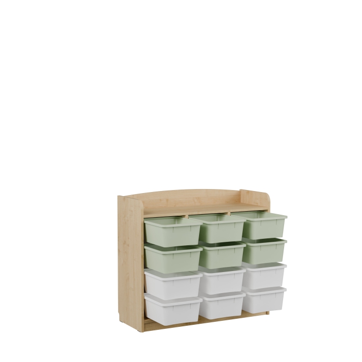 Regał szkolny z pojemnikami Kubuś AN12B | Darmowa dostawa dla szkół i placówek oświatowych