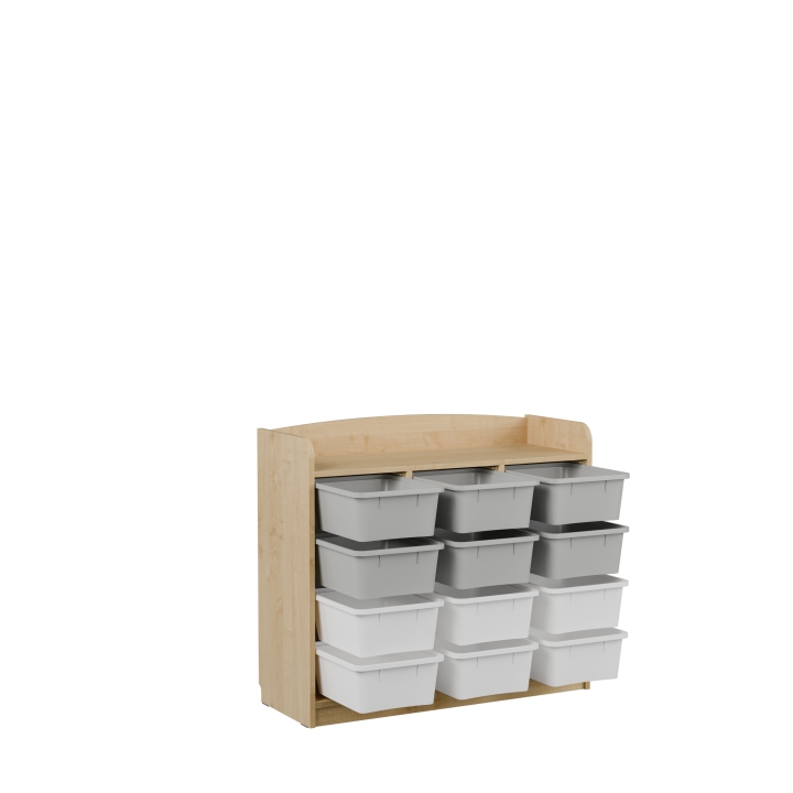 Regał szkolny z pojemnikami Kubuś AN12B | Darmowa dostawa dla szkół i placówek oświatowych