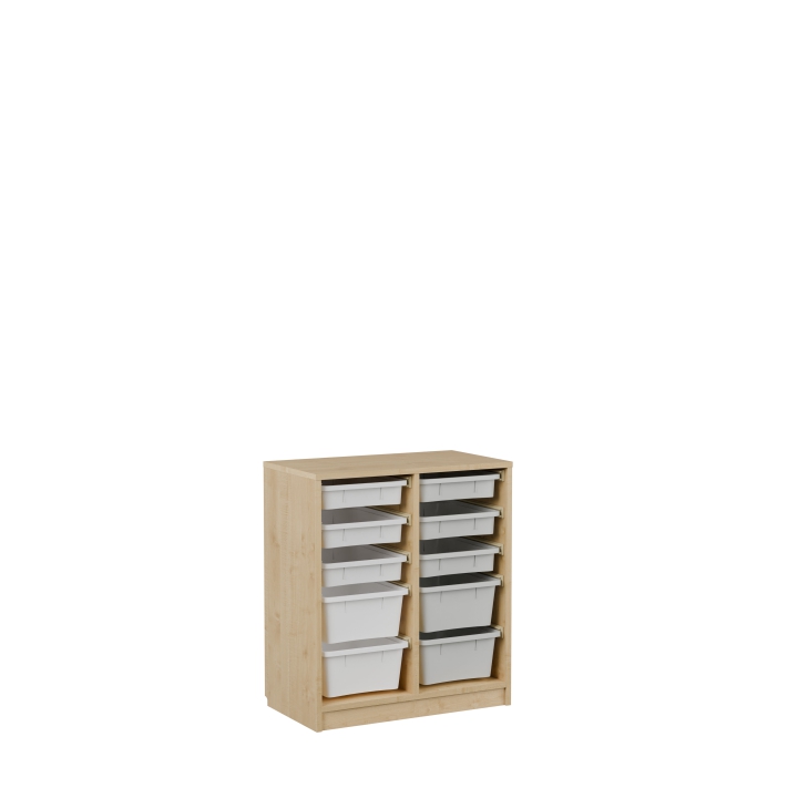 Regał szkolny Domino DN14C z pojemnikami | Wyposażenie szkół i przedszkoli