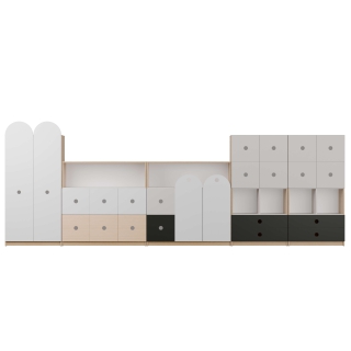 Zestaw regałów szkolnych Okrągłe 2, meble szkolne i przedszkolne