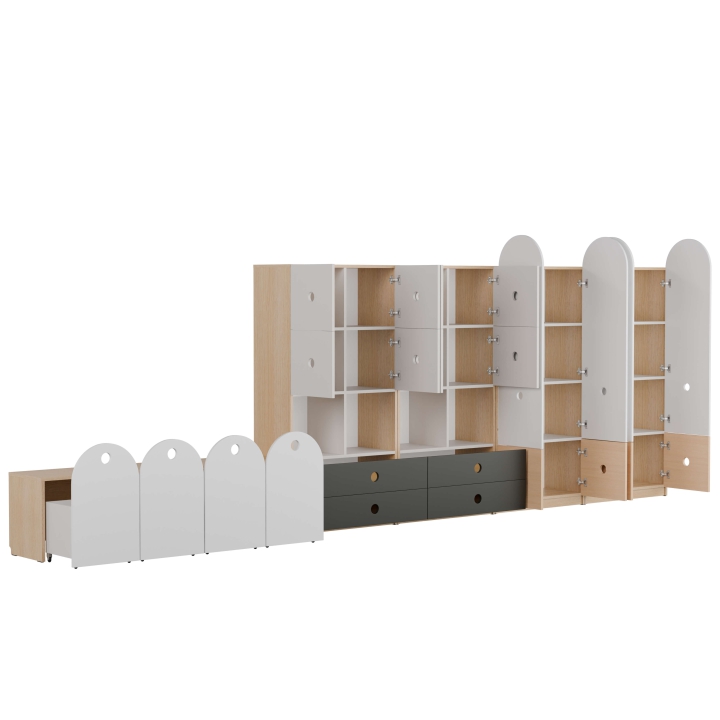 Zestaw regałów szkolnych Okrągłe 5 | Darmowa dostawa dla szkół i placówek publicznych