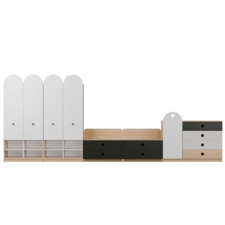 Zestaw regałów szkolnych Okrągłe 4, meble szkolne i przedszkolne