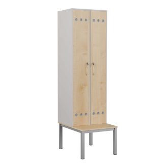 Szafa ubraniowa, szafka do szatni z zamkiem i drążkiem na ubrania