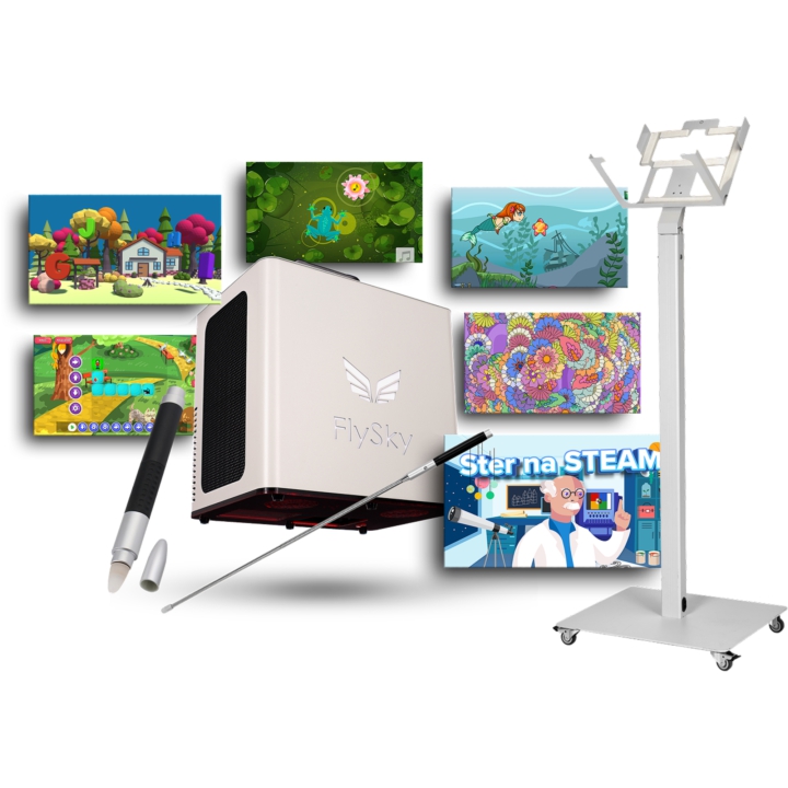 FlySky Extra + Stojak mobilny GO MAX + Ster na STEAM