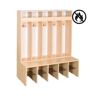 Szatnia Przedszkolak C5-TP, półka na buty, wieszaki na kurtki