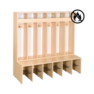 Szatnia Przedszkolak C6-TP 6-osobowa - płyta trudnopalna