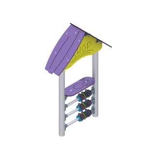 Wolnostojący sklepik zabawowy z liczydłem
