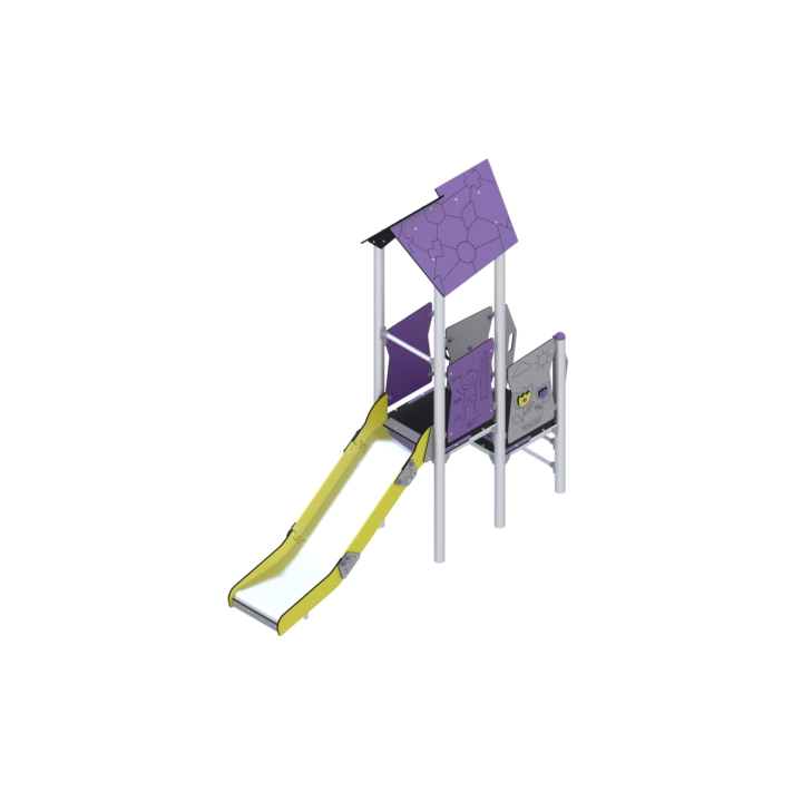 Plac zabaw City Line Colour ze zjeżdżalnią | Darmowa dostawa dla szkół i placówek oświatowych