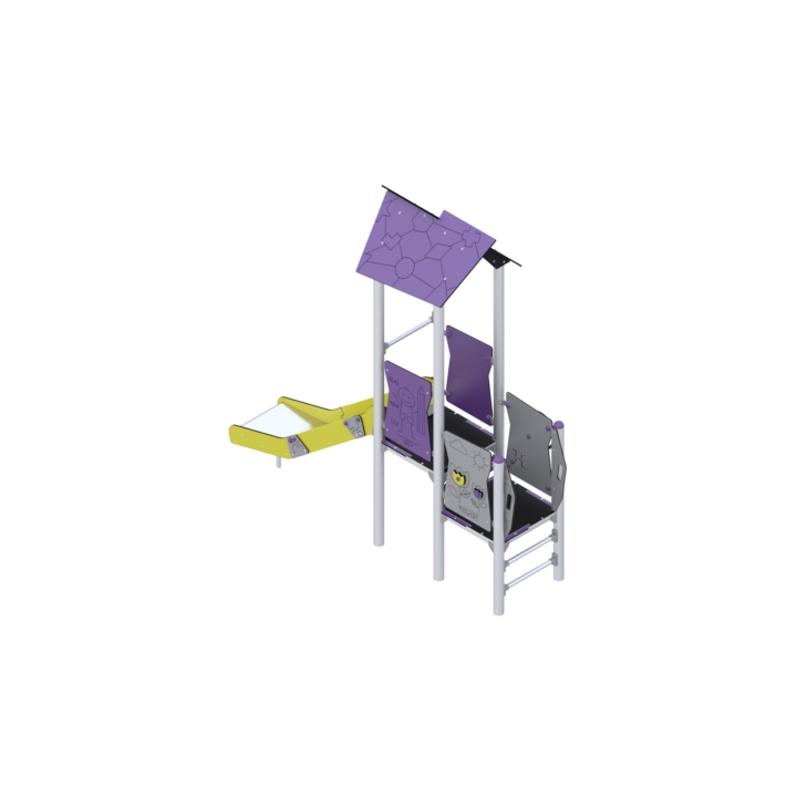 Plac zabaw City Line Colour ze zjeżdżalnią | Darmowa dostawa dla szkół i placówek oświatowych