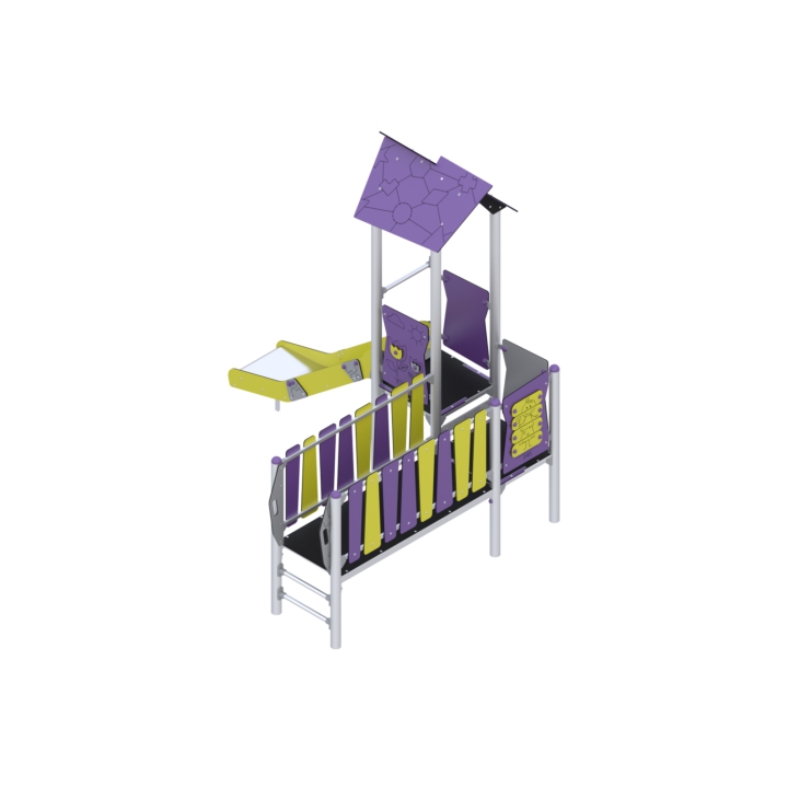 Plac zabaw City Line Colour ze zjeżdżalnią | Darmowa dostawa dla szkół i placówek oświatowych
