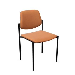 Krzesło konferencyjne Styl z metalową ramą, tapicerowanym siedziskiem i oparciem