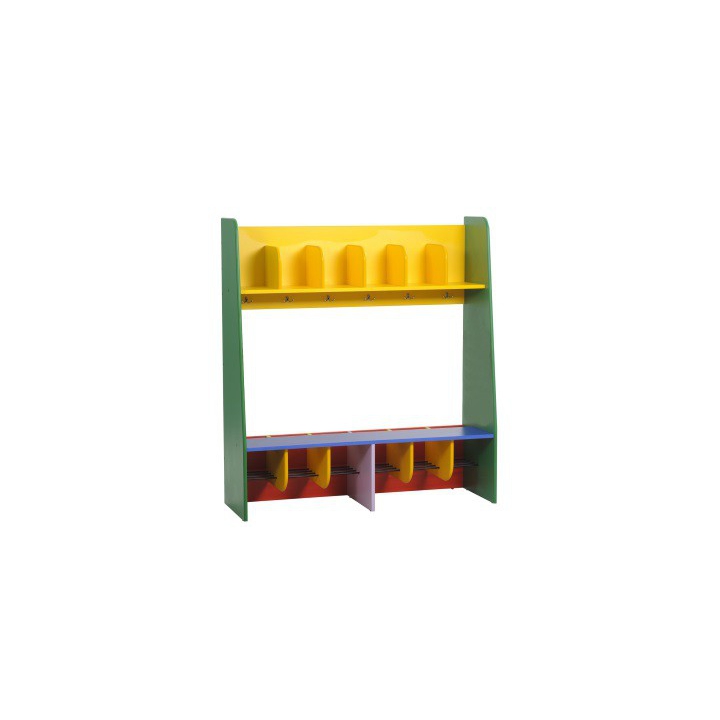 Szatnia Przedszkolak B, półka na buty, wieszaki