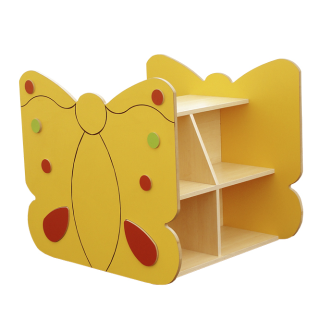 Biblioteczka Motyl dwustronna, półka na książki, zabawki, prace plastyczne