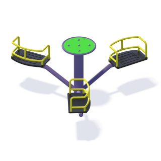 Karuzela trójramienna z siedziskami