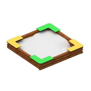 Piaskownica kwadratowa z bali 2,5 x 2,5