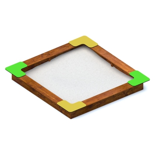 Piaskownica kwadratowa z drewna 3x3