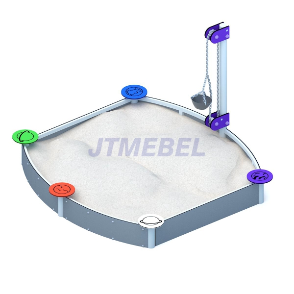 Piaskownica prostokątna z HDPE z wiaderkiem SPACE