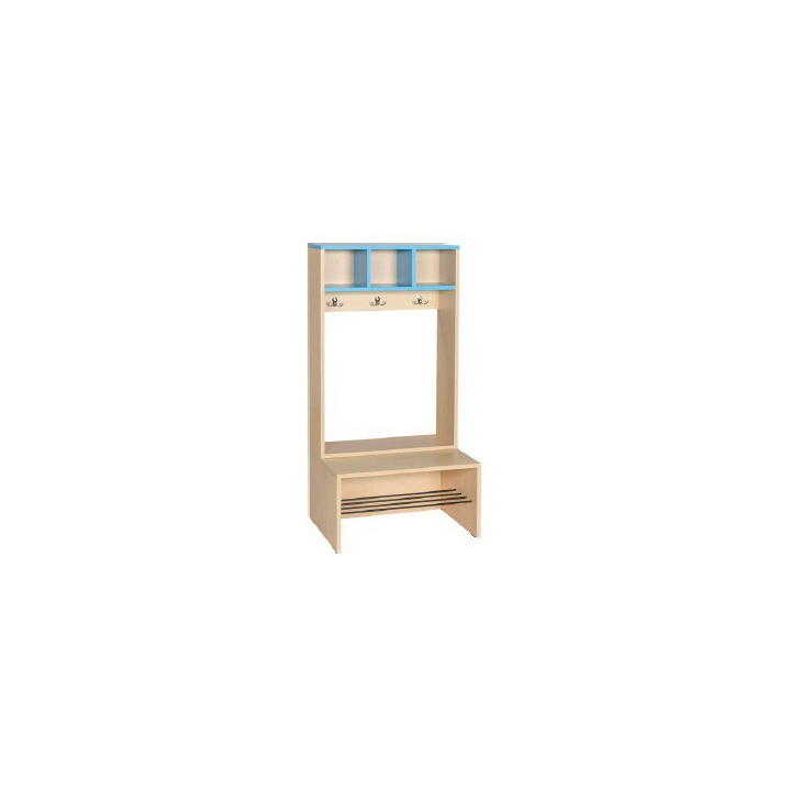 Szatnia Przedszkolak BP3, siedzisko z wieszakami i półkami