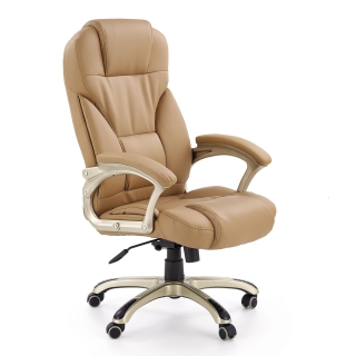 Fotel gabinetowy Desmond, tkanina lub ekoskóra. Komfortowe krzesła biurowe