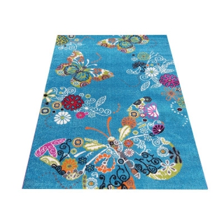 Dywan Motylki - niebieski