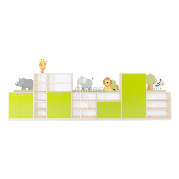 Zestaw regałów przedszkolnych Dżungla Max
