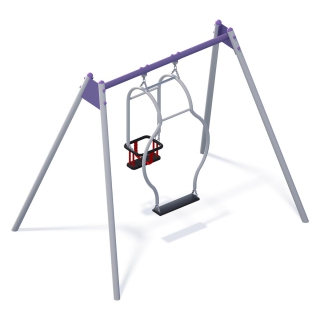 Huśtawka wahadłowa metalowa rodzinna | Plac zabaw