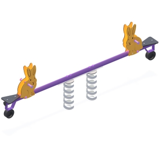 Huśtawka wagowa ważka na sprężynach króliczki