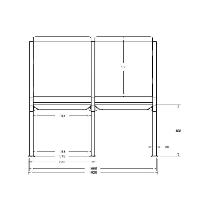 2Hall - H22 Jedno miejsce z pulpitem