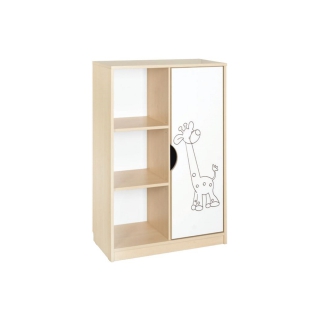 Regał przedszkolny Sawanna SW03 - frezowane fronty z motywem zwierząt