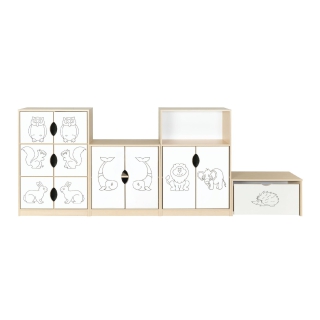 Zestaw regałów przedszkolnych Sawanna 1