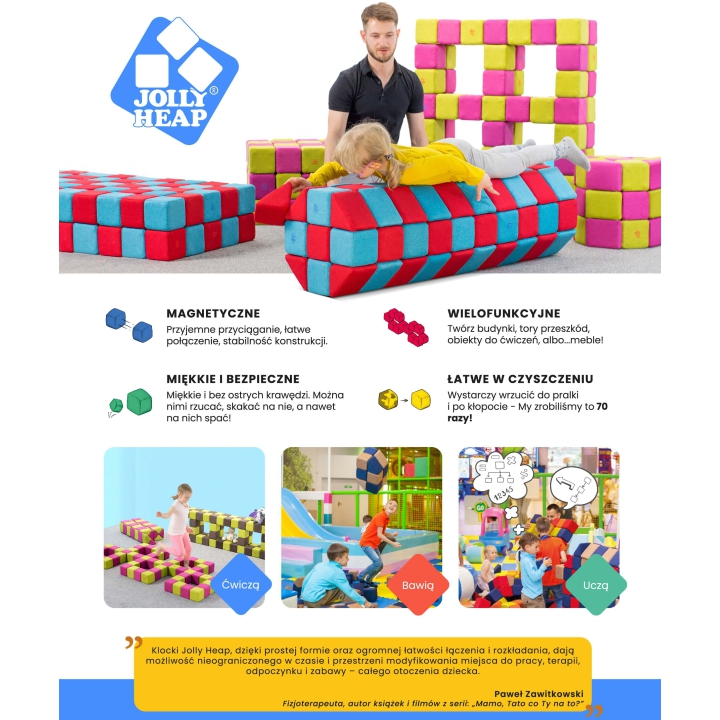 Klocki magnetyczne Jolly Heap Medium 50 szt.
