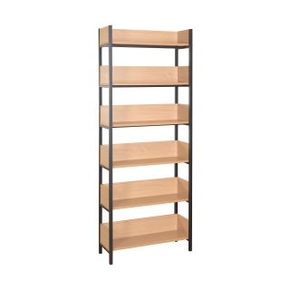 Regał biblioteczny jednostronny z 6 półkami | Wyposażenie biblioteki