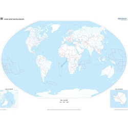 Mapa konturowa świata -...