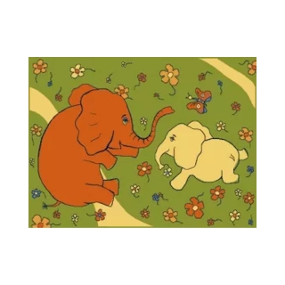 Dywan Berek, słonie na łączce-idealny do szkół i przedszkoli