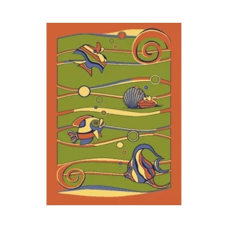 Dywan Rybki - terakota