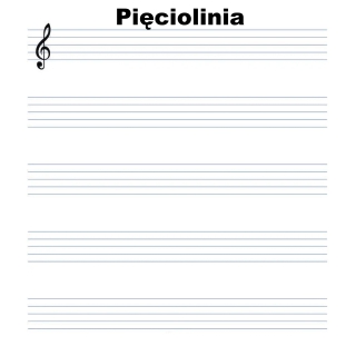 Nakładka magnetyczna tablicowa - pięciolinia