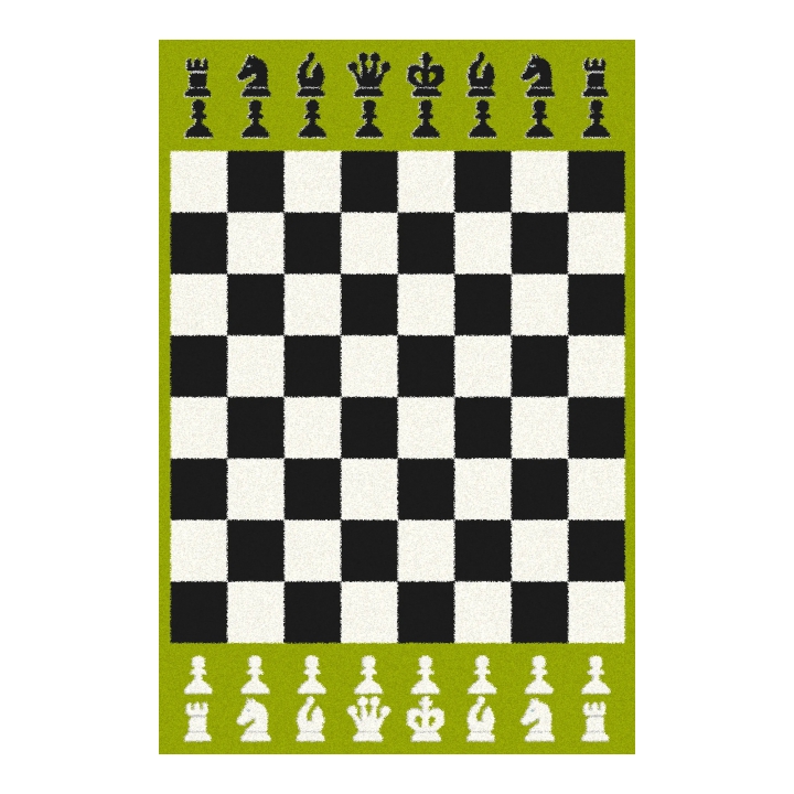 Dywan Funky Top Szachy - zielony | Wyposażenie do żłobków i przedszkoli