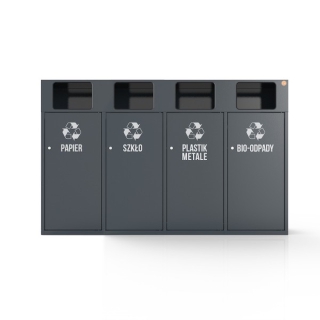 Kosz na śmieci zewnętrzny | Pojemnik do segregowania odpadów