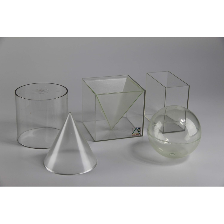 Bryły otwarte 10 cm, 6 szt | Pomoce dydaktyczne do pracowni matematycznej