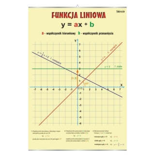 Funkcja liniowa - plansza | Pomoce dydaktyczne do pracowni matematycznej