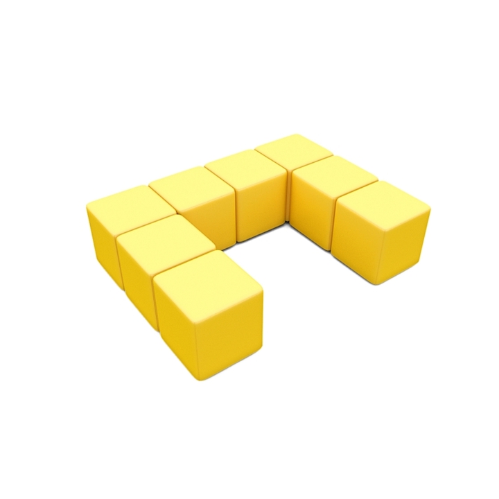 Pufa Tomi, kwadratowe siedzisko w trzech rozmiarach | Darmowa dostawa dla szkół i placówek publicznych