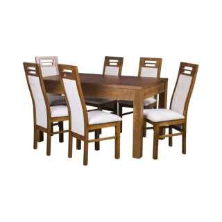 Zestaw Max III stół 250x90 cm + krzesła tapicerowane